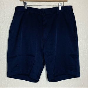 Full Turn Golf Blue Flat Front Shorts